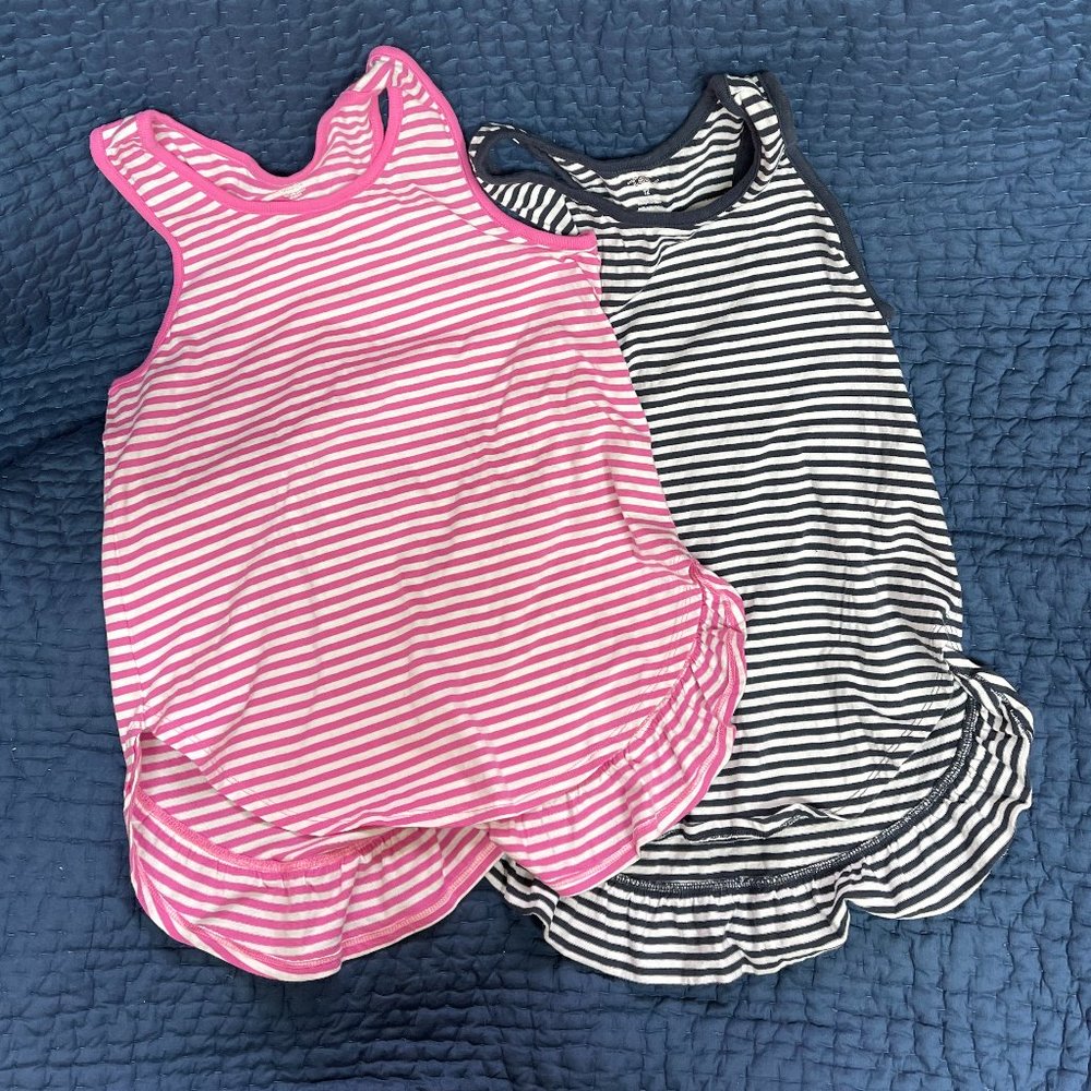 Tea Collection, Matching Set Sleeveless Tank, Hi-Lo Ruffle Hem, Girls Size 12